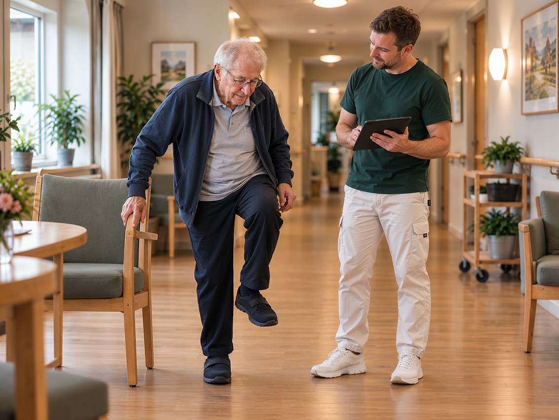 Balanceøvelse på plejecenter med DigiCare
